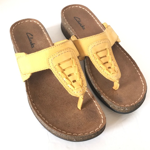clarks yellow sandals